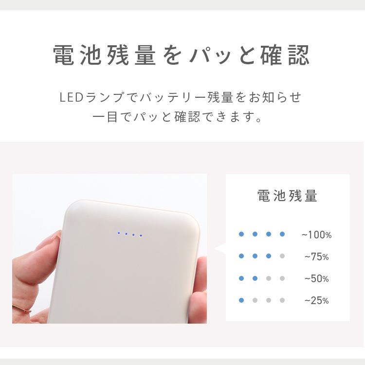 WEIMALL（ウェイモール） モバイルバッテリー 軽量 iPhone 小型 薄型