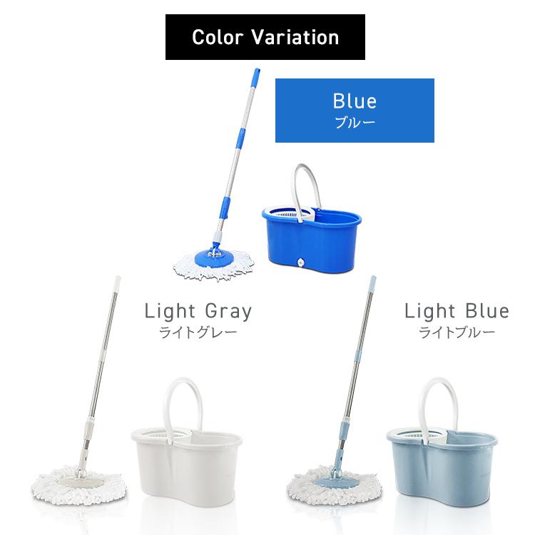 回転モップ 掃除 簡単洗浄 脱水 コンパクト スペアモップ付 拭き掃除 水拭き 水切り 床 メンテナンス | WEIMALL | 11