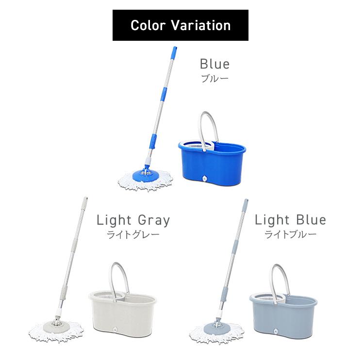 回転モップ 掃除 簡単洗浄 脱水 コンパクト スペアモップ付 拭き掃除 水拭き 水切り 床 メンテナンス | WEIMALL | 11