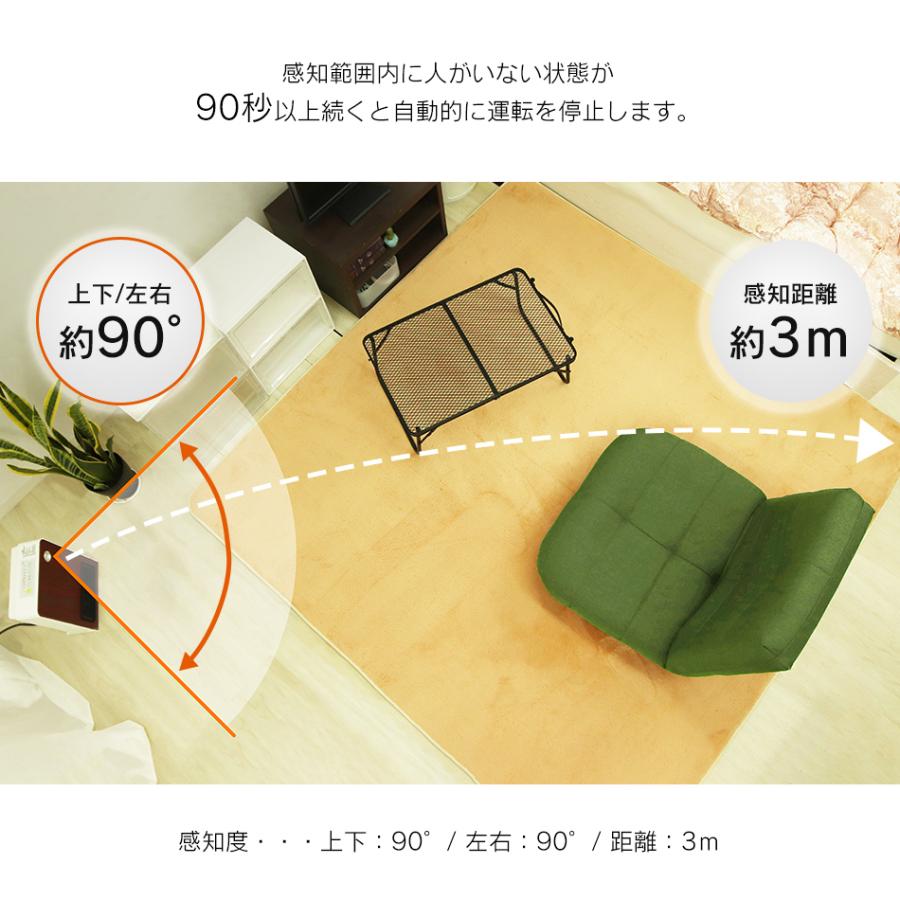 セラミックファンヒーター 人感センサー チャイルドロック付 小型 速暖 転倒安全装置 暖房 省エネ セラミックヒーター ストーブ 1年保証 ファンヒーター WEIMALL | WEIMALL | 22