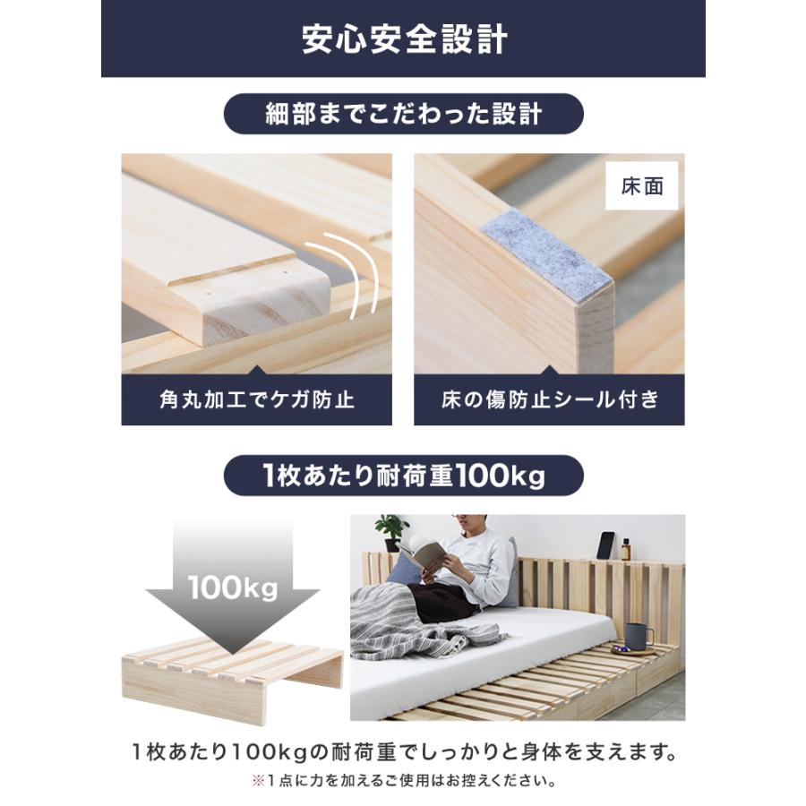 すのこベッド ダブル すのこ パレットベッド 分割式すのこベッド ベッドフレーム おしゃれ パレット 16枚 正方形 ローベッド 木製 木製パレット diy | WEIMALL | 16