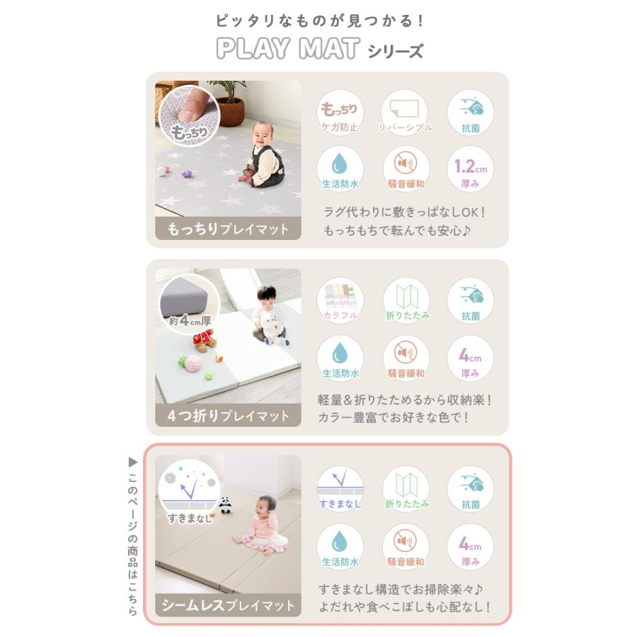 WEIMALL（ウェイモール） プレイマット シームレス ベビー 厚手