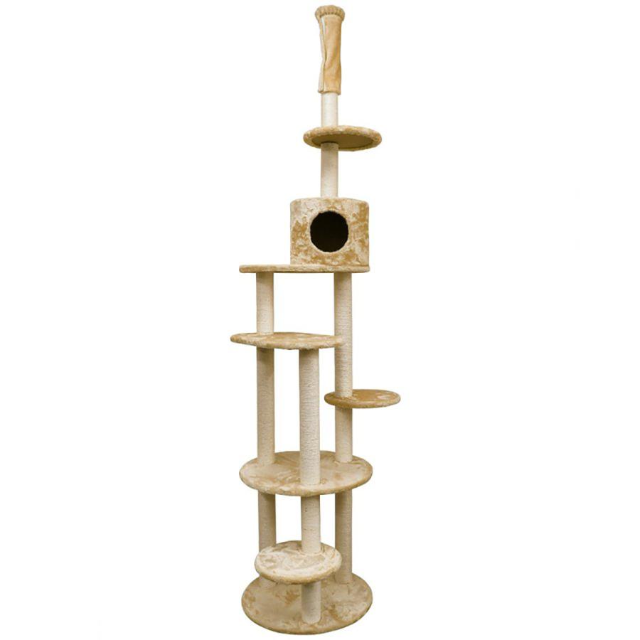 キャットタワー 突っ張り型 大型 麻 230cm 猫タワー おしゃれ 爪とぎ 猫グッズ スリム 遊び場 W Class 通販 Paypayモール