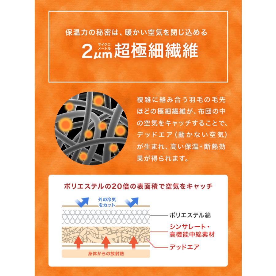掛け布団 シンサレート ダブル 日本製 洗える 暖かい 毛布 掛けふとん 掛布団 イージーウォーム 保温 冬用 軽い ロング 寝具 布団 ふとん かけ布 おすすめ | WEIMALL | 08