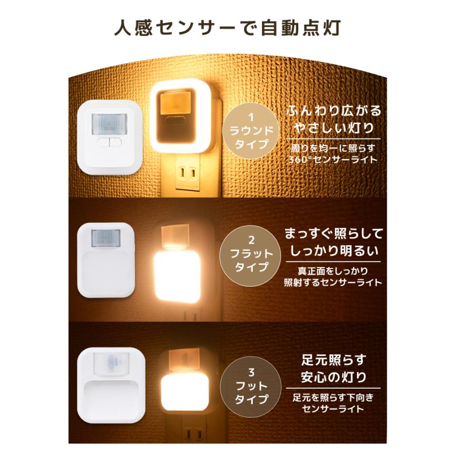 センサーライト LED 室内 コンセント 人感センサーライト 人感センサー 明暗センサー 10段階明るさ調節 点灯時間設定 省エネ おしゃれ フットライト | WEIMALL | 04