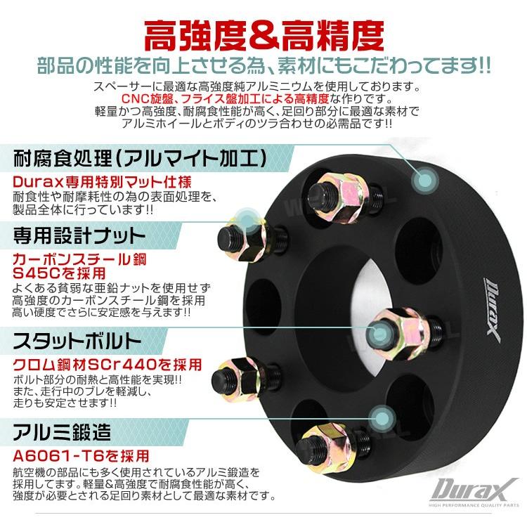 Durax ワイドトレッドスペーサー ワイトレ スペーサー 15mm ブラック 黒 PCD114.3 PCD100 4穴 5穴 M12×1.5 M12×1.25 2枚セット 選択式 WEIMALL｜w-class｜04