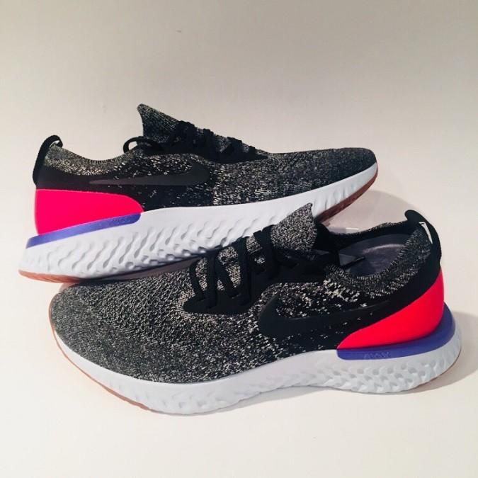 nike epic react flyknit black white red orbit