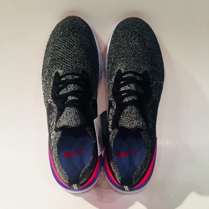 nike epic react flyknit black white red orbit