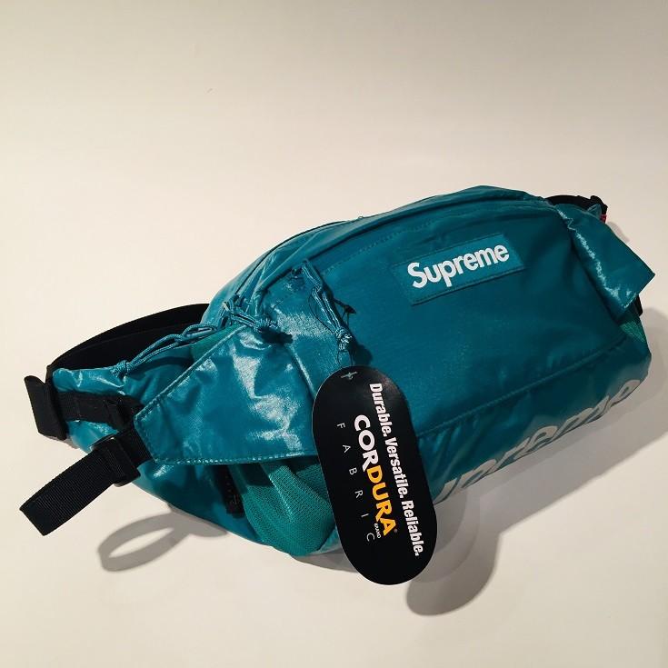 supreme waist bag teal