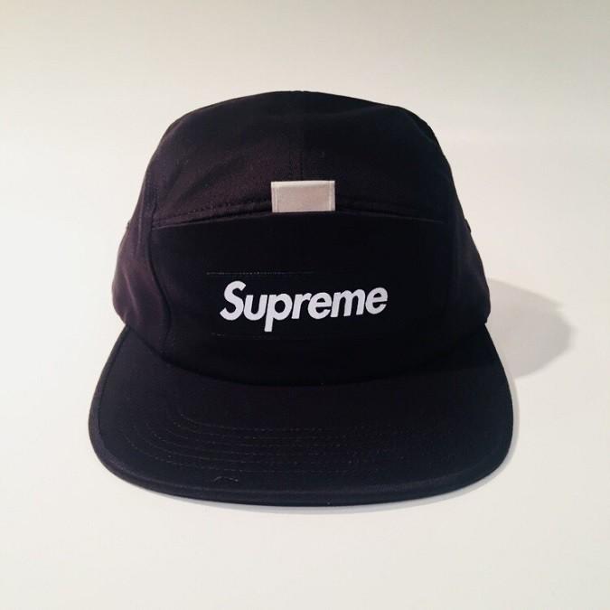 supreme reflective camp cap black