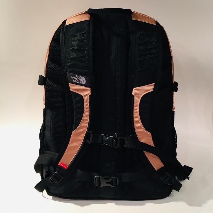 2018SS Supreme×THE NORTH FACE Metallic Borealis Backpack RG Rosegold