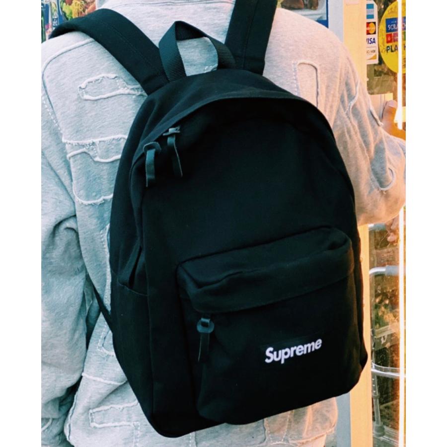 Supreme backpack black 2020aw あほみSUPREME 2020AW CANVAS BACKPACK