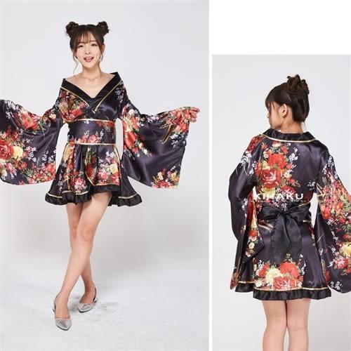 コンビニ受取対応商品 花魁 着物ドレス セクシー 着物 ドレス コスプレ 衣装 花魁スタイル 花柄着物風トップス パニエスカートのセットアップドレス フリーサ 新作saleセール30 Off Bootstroom Nl