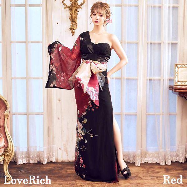 花魁 着物ドレス セクシー 着物 ドレス ロングドレス コスプレ 衣装 艶やか可愛い花魁スタイル アシメントリーワンショルダー花柄着物風ロングドレス セール Lr 611 スーツドレスカジュアルフリーダム 通販 Yahoo ショッピング
