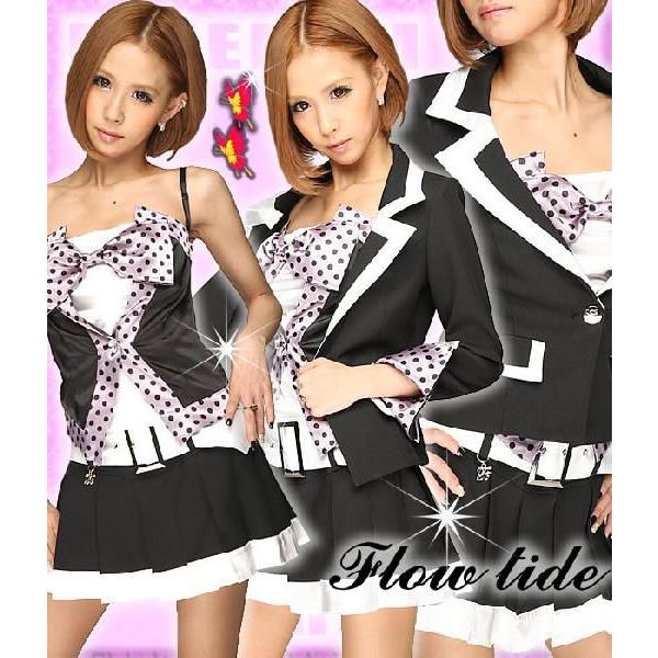 スーツ キャバ スーツ フロータイド Flowtide プリーツsk水玉リボン3pスーツ パーティースーツ 結婚式 Www Supersport Tn
