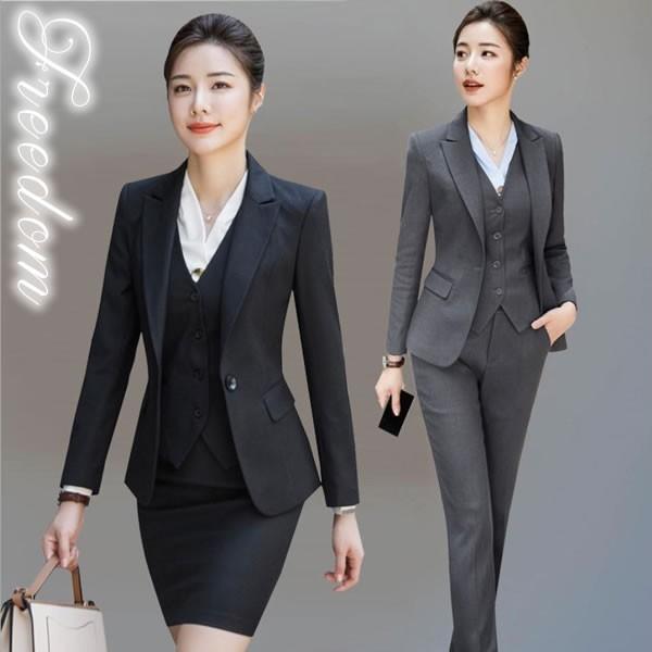 22人気の 就活 リクルートスーツ4点セット ジャケット パンツ スカート 白シャツ パンツスーツ上下 Labelians Fr