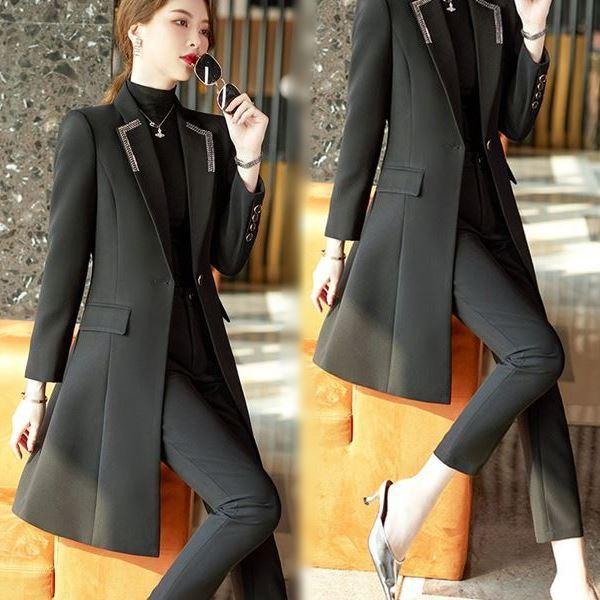 大きいサイズ スーツ ビジネス ol 卒業式 入学式 大人気のロング丈