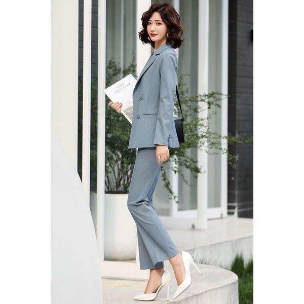 スーツ Ol オシャレ お出かけ 卒業式 入学式 パンツスタイル2点セット ダブルブレストjkリボンシャツのレディーススーツ S M L サイズ セール Yoro696 S2 スーツドレスカジュアルフリーダム 通販 Yahoo ショッピング