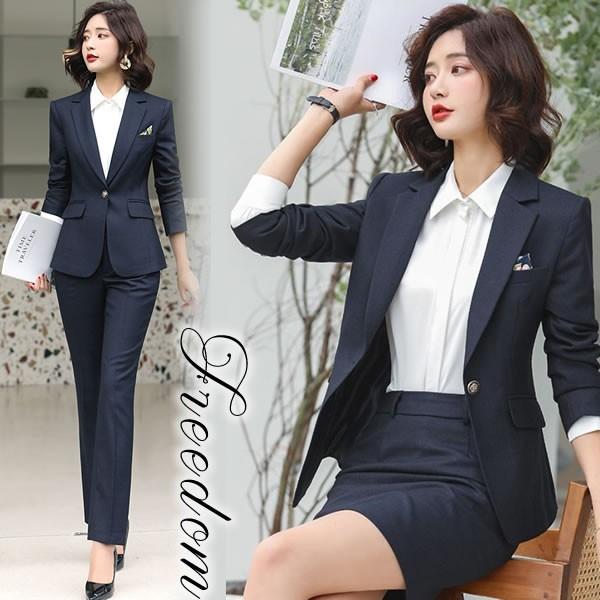 人気色 スーツ Ol 卒業式 入学式 パンツorスカートの3点セット リボンタイ付きシャツセットベーシックスタイルレディーススーツ S M L サイズ セール 販売オーダー Www Superavila Com