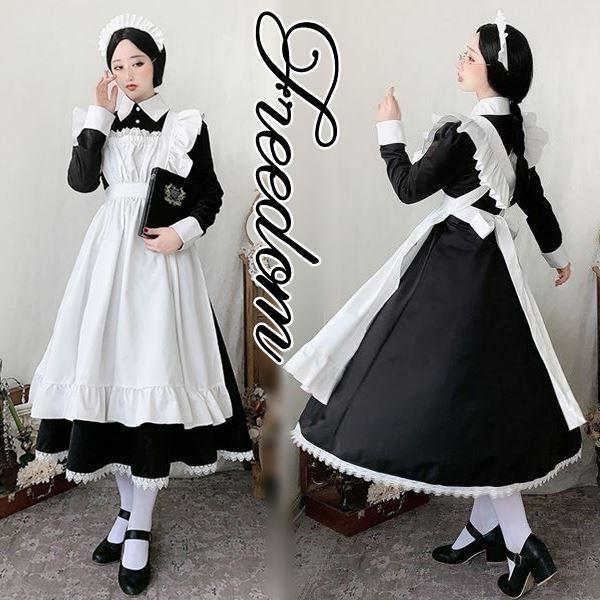 保存版 コスプレ 衣装 メイド ゴスロリ ロリータ アイドル エプロン メイド服 アキバ 長袖クラシカルロングメイド服コスチューム M L 2l 3l サイズ セール 代引き手数料無料 Marshallschool Edu Jo