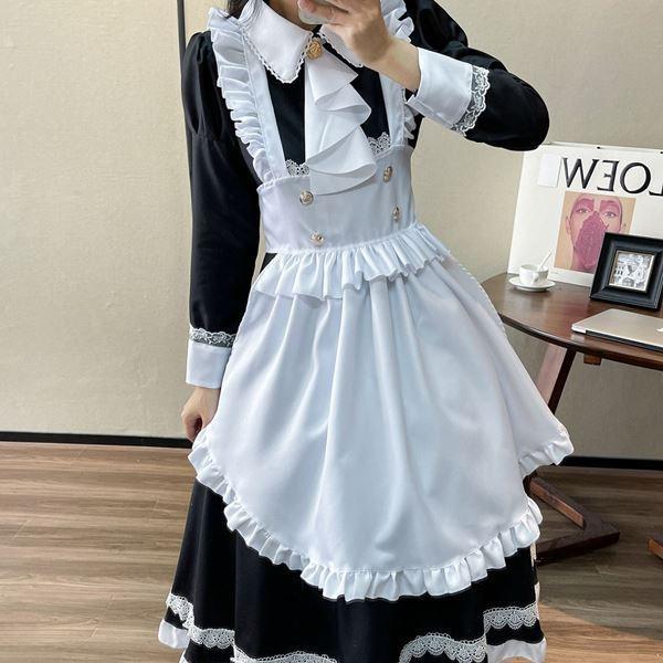大きいサイズ メイド エプロン メイド服 コスプレ 衣装 フリル 大きいサイズ メイド エプロン メイド服 コスプレ 衣装 フリル