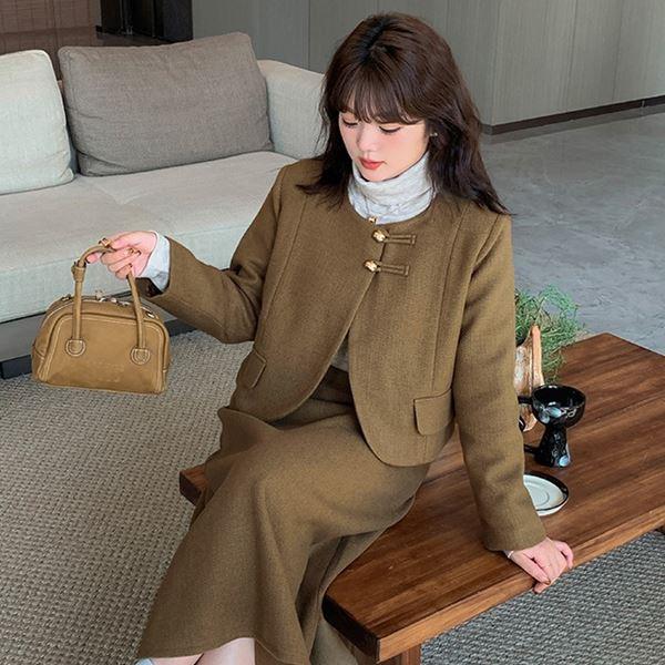 大きいサイズ セットアップ スーツ ミモレ丈 レトロ あったか 大きいサイズ セットアップ スーツ ミモレ丈 レトロ あったか
