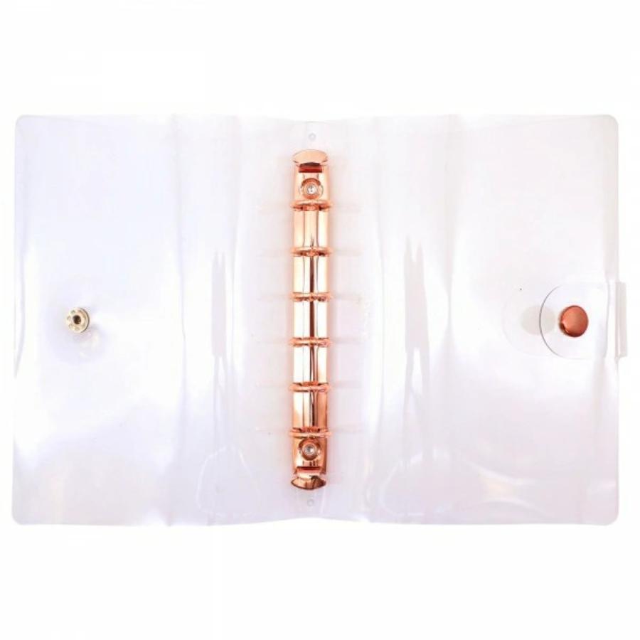 Bine A6 クリアバインダー ピンクゴールド : 文具と雑貨のダブル