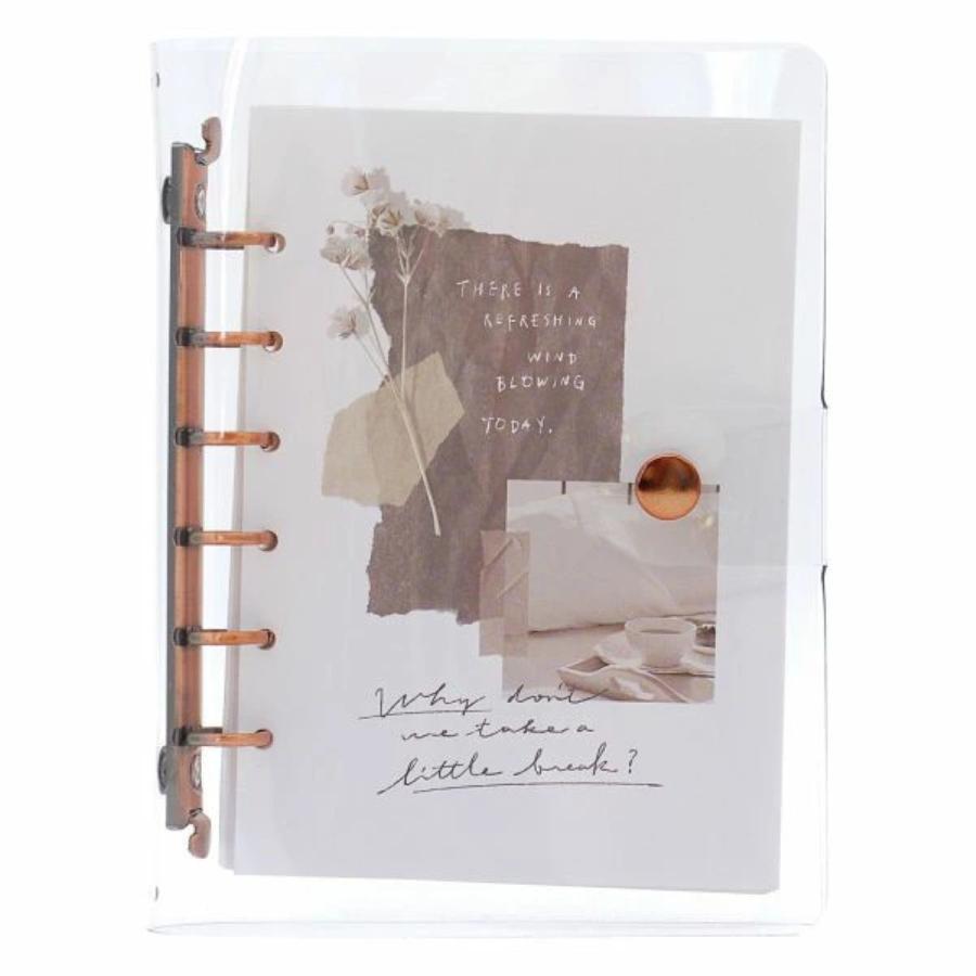 Bine A6 クリアバインダー ブラウン : 文具と雑貨のダブルガレージ