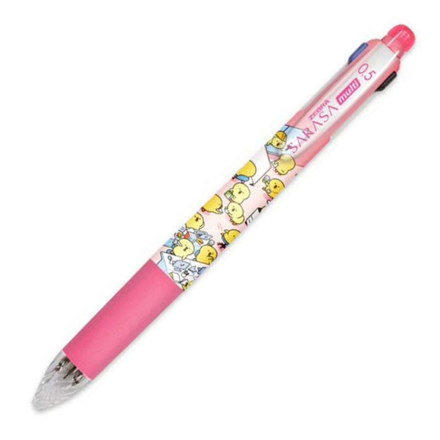 ぴよこ豆 マルチペン シャープ キャラクター サラサ 4色 多機能 ボール