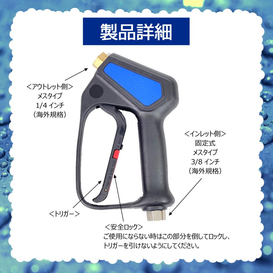 Mosmatic 高圧洗浄機用 ガン ホースセット Mosmatic モスマティック 日本正規品 固定式 ショートガン 純正