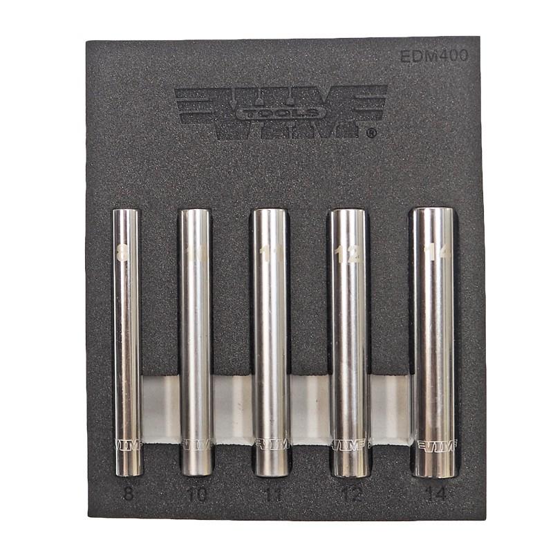 VIM TOOLS ヴィムツール 5pc 1/4drエクストラディープソケットセット