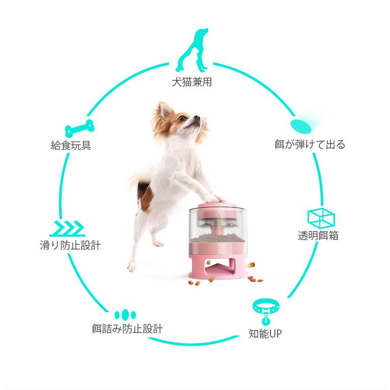 ペット 自動給餌器 おもちゃ 餌 ペット食器 早食い防止 知育玩具 猫
