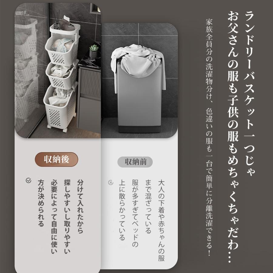 ランドリーカート ランドリーワゴン 1段式 洗濯バスケットスタッキング