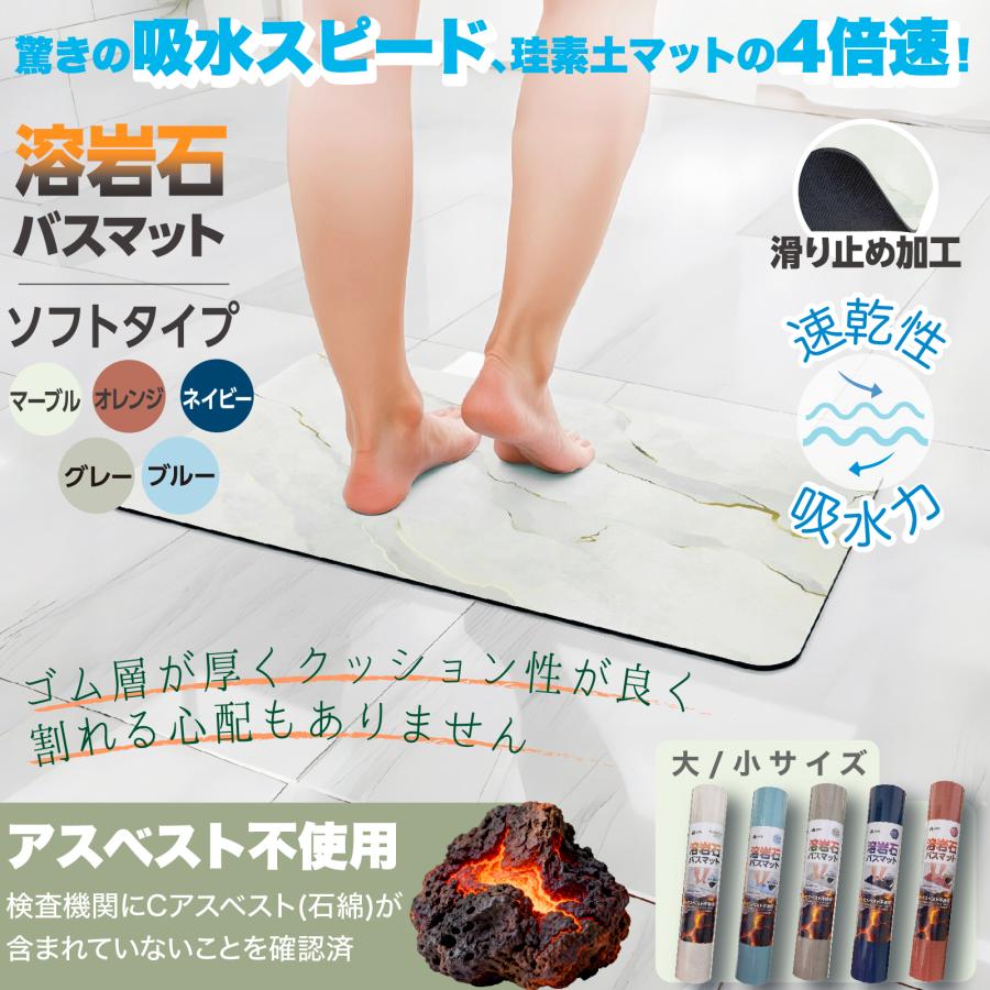 溶岩石 バスマット M Lサイズ コンパクト 大きめ 大判 小さめ 溶岩石