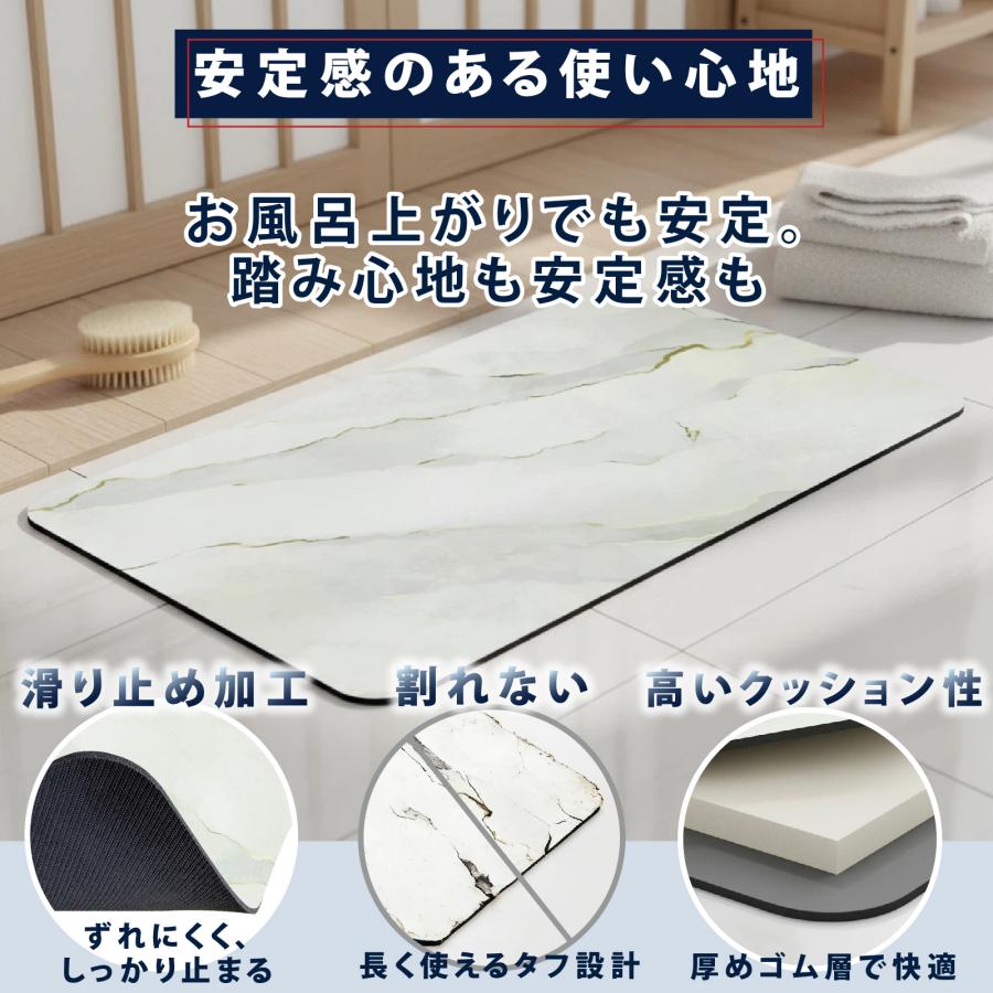 溶岩石 バスマット M Lサイズ コンパクト 大きめ 大判 小さめ 溶岩石