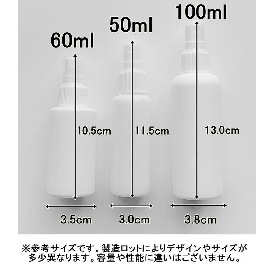 訳ありPEスプレーボトル 10本セット 50ml 60ml 100ml アルコール対応