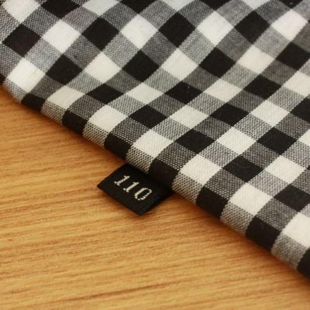 ハンドメイドにサイズタグ30枚セット（黒地）-110 : 手芸用品 ダブル