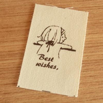 ハンドメイドに 布タグ 5枚セット 綿平織 32〜35mm縦- bousうしろ姿 | 