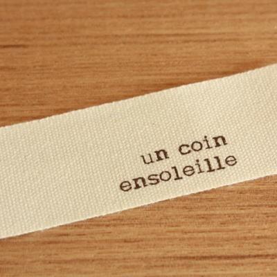 ハンドメイドに 布タグ 5枚セット 綿平織 25mm横 - 陽だまり | 