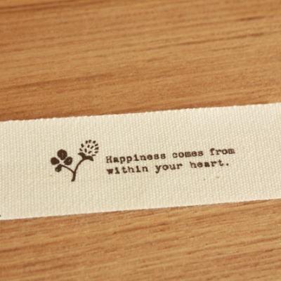 ハンドメイドに 布タグ 5枚セット 綿平織 25mm横- Papyrus クローバー | 