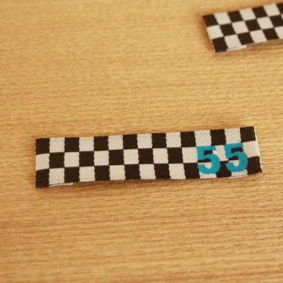 5枚セット刺繍タグ12mm横-市松模様55 | 