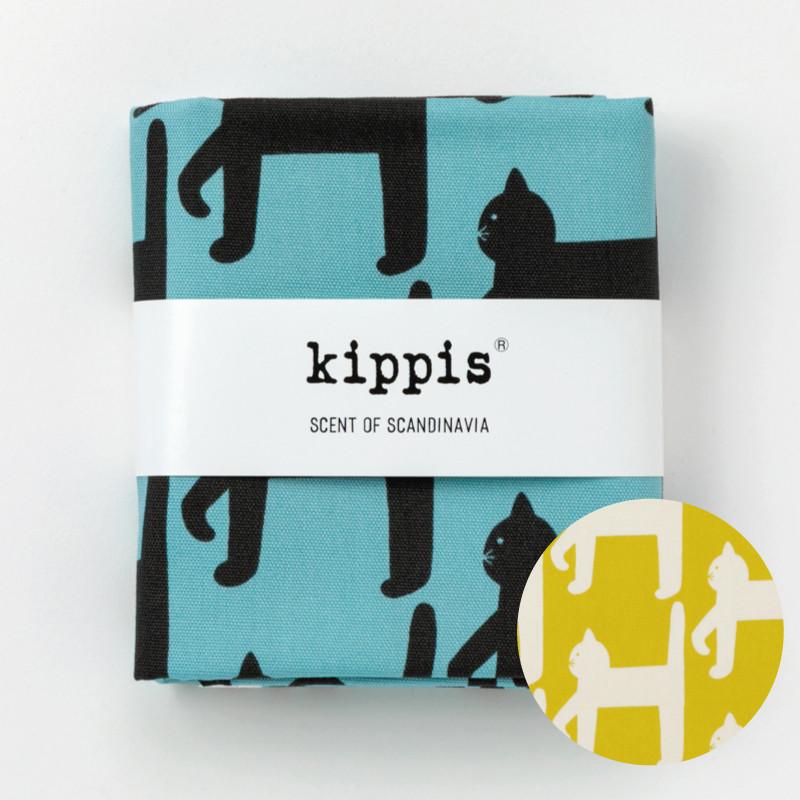 kippis（キッピス） オックス 生地 50cm Kippis カヴェレバ・キッサ 歩く猫 北欧 カットクロス 猫柄 : 手芸用品 ダブル ...
