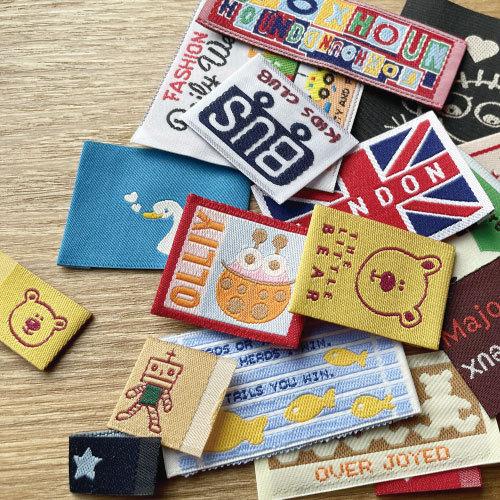 ハンドメイド タグ 布タグ 刺繍タグ ミックス セット 福袋 40枚入