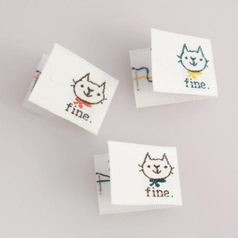 ハンドメイドに刺繍挟みタグ‐BOUSねこセット : 手芸用品 ダブルノート