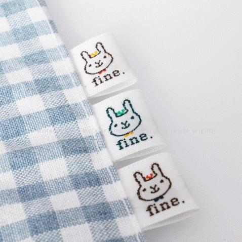 ハンドメイドに刺繍挟みタグ‐BOUSうさぎセット : 手芸用品 ダブル