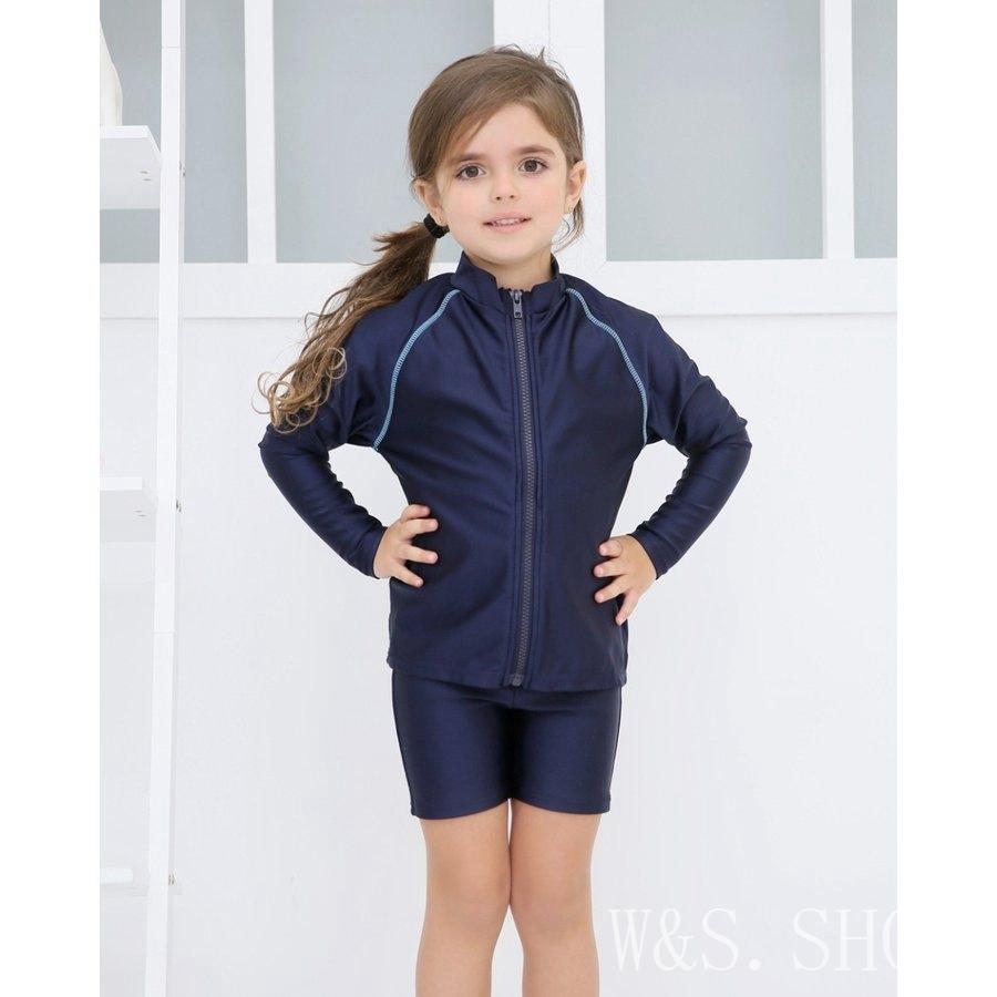 スクール水着女子ラッシュガード長袖ジュニアプール中学生150cｍセパレートズボンセット高学年女の子ネームラベル付きuvカット Ws516d4db51b8 W S Shop 通販 Yahoo ショッピング