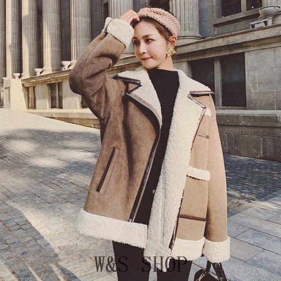 福袋 ボアジャケット裏ボアフェイクムートンコートレディースムートンコートショートアウター冬裏ボアジャケットスタンドカラー ボアコートです フェイクムートン ライダースジャケット コート アウター Affaires Sociales Gouv Cg