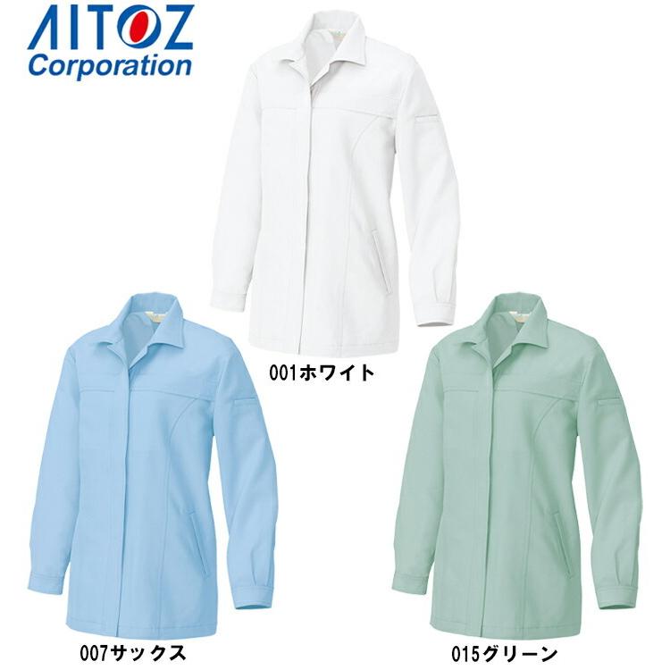 作業服 春夏用 長袖スモック AZ-1241 (4L) 低発塵クリーンワーク アイトス (AITOZ) お取寄せ｜w-shokai｜02