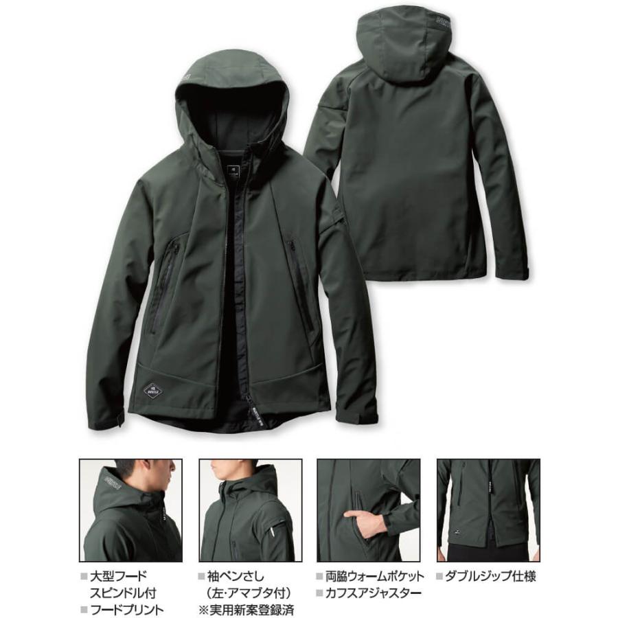 作業服 バートル BURTLE フーデッドジャケット 3190 S-XXL 防寒 防風 防水 作業着 ユニセックス メンズ レディース｜w-shokai｜04