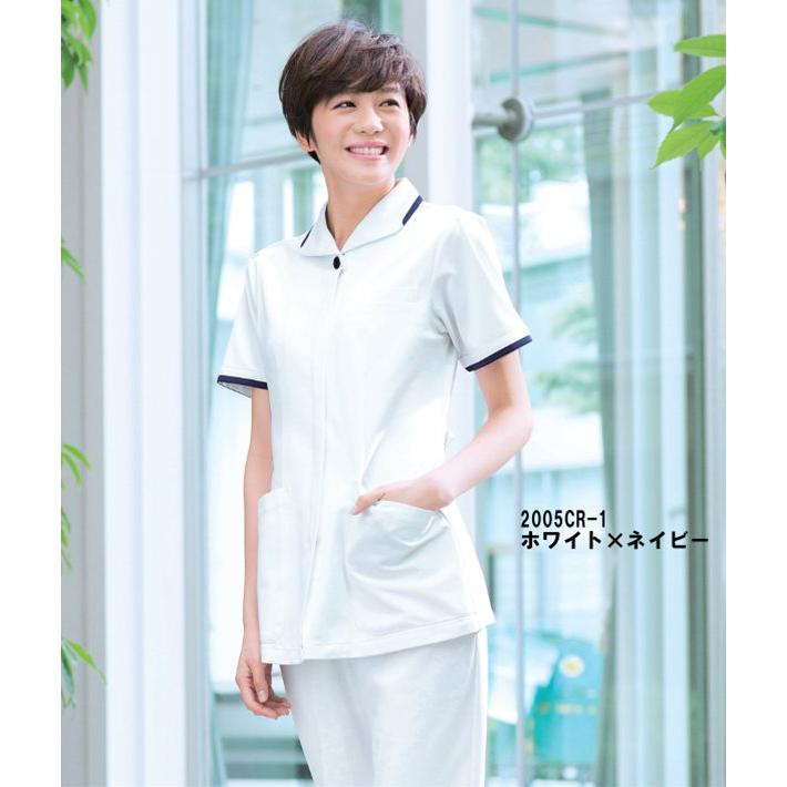 医療用白衣 メディカルウェア チュニック 2005CR (S〜4L) メディカルウェア フォーク (FOLK) 取寄